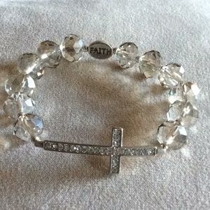 Crysral cross bracelet